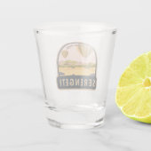 Serengeti Nationalpark Tansania Heißluftballon Schnapsglas (Rückseite)