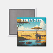 Serengeti Nationalpark Tansania Magnet (Vorderseite/Rückseite)