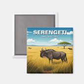 Serengeti Nationalpark Tansania Postcard Magnet (Vorderseite/Rückseite)