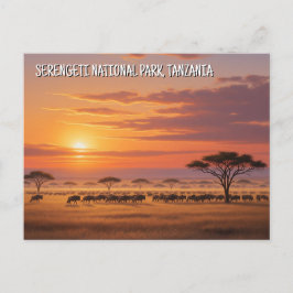 Serengeti Nationalpark Tansania Postcard Postkarte