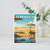 Serengeti Nationalpark Tansania Postkarte (Stehend Vorderseite)