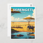 Serengeti Nationalpark Tansania Postkarte (Vorne/Hinten)
