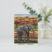 Serengeti Nationalpark Tansania Postkarte (Stehend Vorderseite)