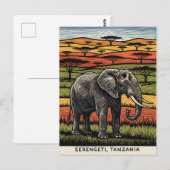 Serengeti Nationalpark Tansania Postkarte (Vorne/Hinten)