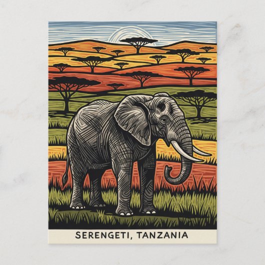 Serengeti Nationalpark Tansania Postkarte (Vorderseite)
