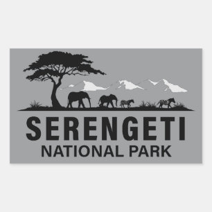 Serengeti Nationalpark Tansania Rechteckiger Aufkleber