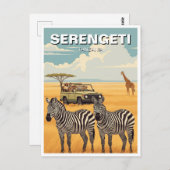 Serengeti Nationalpark Tansania Zebras Postkarte (Vorne/Hinten)