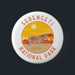 Serengeti Nationalpark Zebra Kunstvoll wandern im  Button<br><div class="desc">Serengeti Vektorgrafik Design. Die Serengeti ist bekannt für die größte jährliche Tierwanderung der Welt.</div>