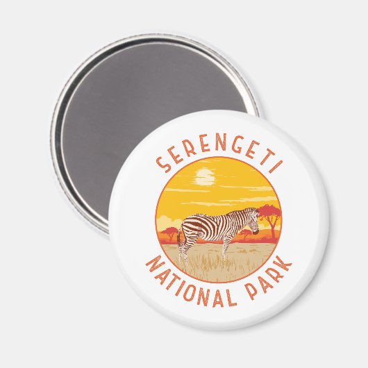 Serengeti Nationalpark Zebra Kunstvoll wandern im Magnet (Vorderseite/Rückseite)