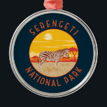 Serengeti Nationalpark Zebra Kunstvoll wandern im  Ornament Aus Metall<br><div class="desc">Serengeti Vektorgrafik Design. Die Serengeti ist bekannt für die größte jährliche Tierwanderung der Welt.</div>