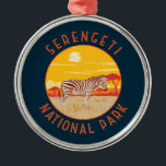 Serengeti Nationalpark Zebra Kunstvoll wandern im  Ornament Aus Metall<br><div class="desc">Serengeti Vektorgrafik Design. Die Serengeti ist bekannt für die größte jährliche Tierwanderung der Welt.</div>