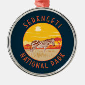 Serengeti Nationalpark Zebra Kunstvoll wandern im Ornament Aus Metall (Vorne)