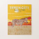 Serengeti Nationalpark Zebra Kunstvoll wandern im  Puzzle<br><div class="desc">Serengeti Vektorgrafik Design. Die Serengeti ist bekannt für die größte jährliche Tierwanderung der Welt.</div>