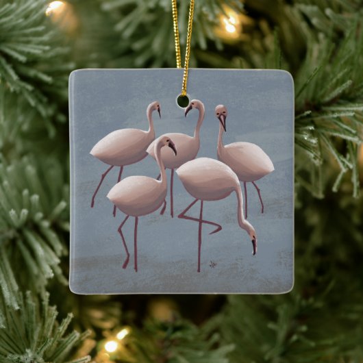 Serengeti Pink Flamingos | Safari Wildlife Decor Keramikornament (Baum)
