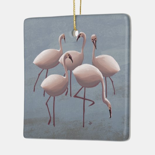 Serengeti Pink Flamingos | Safari Wildlife Decor Keramikornament (Links)