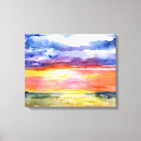 Serengeti Plains, Afrika, Wasserfarbe, Wall Art