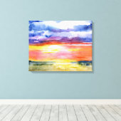 Serengeti Plains, Afrika, Wasserfarbe, Wall Art Leinwanddruck (Insitu (Holzboden))