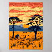 Serengeti Plains Poster (Vorne)