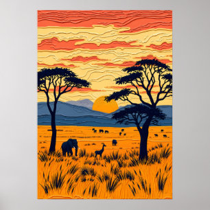 Serengeti Plains Poster