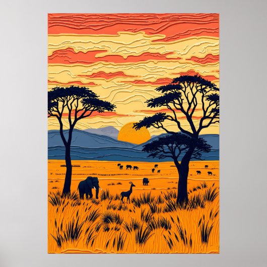 Serengeti Plains Poster (Vorne)