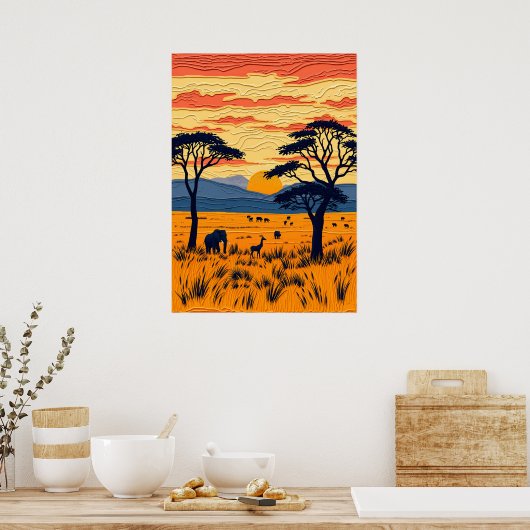 Serengeti Plains Poster (Küche)