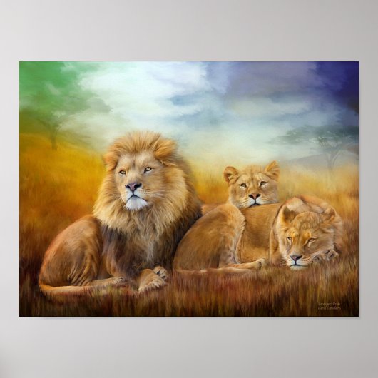 Serengeti Pride Fine Art Poster/Print Poster (Vorne)