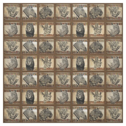 Serengeti Safari Stoff (Muster)