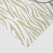 Serengeti Safari Zebra mit Monogramm Seidenpapier (Ausschnitt)