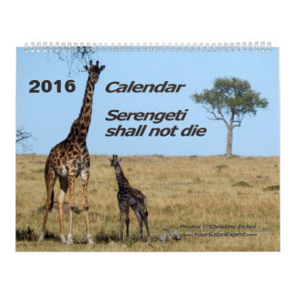 Serengeti soll nicht die Seite des Kalenders 2 Kalender