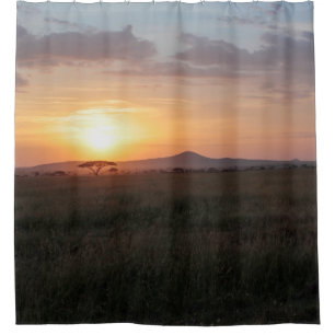 Serengeti Sonnenuntergang Duschvorhang