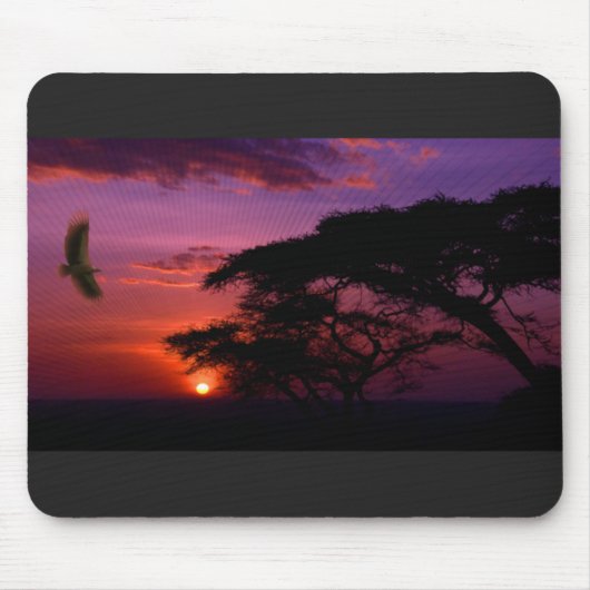 Serengeti Sonnenuntergang Mousepad (Vorne)