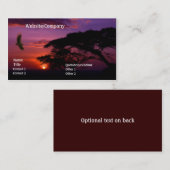 Serengeti Sonnenuntergang Visitenkarte (Vorne/Hinten)