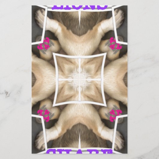 Serengeti Splendor: Vibrant Animal Hide Artistry Briefpapier (Vorderseite)