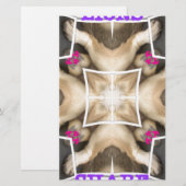 Serengeti Splendor: Vibrant Animal Hide Artistry Briefpapier (Vorne/Hinten)