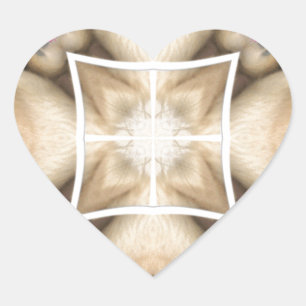 Serengeti Splendor: Vibrant Animal Hide Artistry Herz-Aufkleber