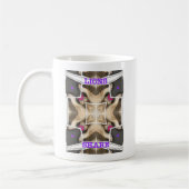 Serengeti Splendor: Vibrant Animal Hide Artistry Kaffeetasse (Links)