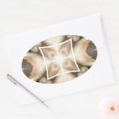 Serengeti Splendor: Vibrant Animal Hide Artistry Ovaler Aufkleber (Umschlag)