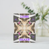 Serengeti Splendor: Vibrant Animal Hide Artistry Postkarte (Stehend Vorderseite)