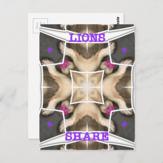 Serengeti Splendor: Vibrant Animal Hide Artistry Postkarte (Vorne/Hinten)