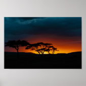 Serengeti Sunset Poster (Vorne)
