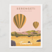 Serengeti Tansania Reiseziel Illustration Postkarte (Vorderseite)