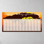 Serengeti Umbrella Dutch Birthday Calendar Poster (Vorne)