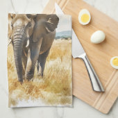 Serengetti Elephants Geschirrtuch (Viertel Falte)