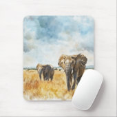 Serengetti Elephants Mousepad (Mit Mouse)