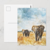 Serengetti Elephants Postkarte (Vorne/Hinten)