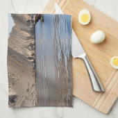 Serengewässer und majestätische Omani-Berge Geschirrtuch (Viertel Falte)