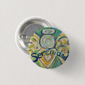 Serenidad Angel Art Button Lapel Pin Pendant (Vorne & Hinten)