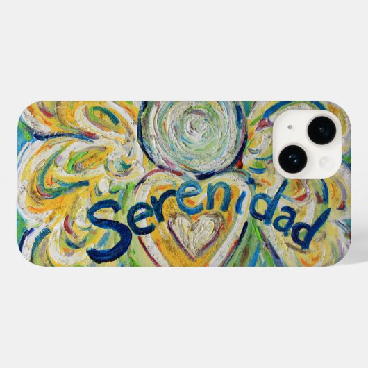 Serenidad Angel Word Art Custom iPhone Case (Rückseite (Horizontal))
