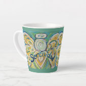 Serenidad Angel Word Art Custom Latte Tassen Cup (Linke Ecke)
