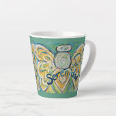 Serenidad Angel Word Art Custom Latte Tassen Cup (Rechte Ecke)